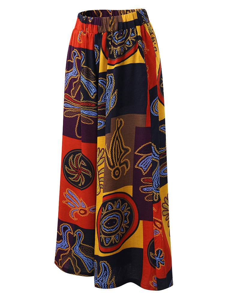 Hippie wide leg pants plus size women boho clothing vintage summer clothes for S-5xl Linen y2k spring fashion 220325