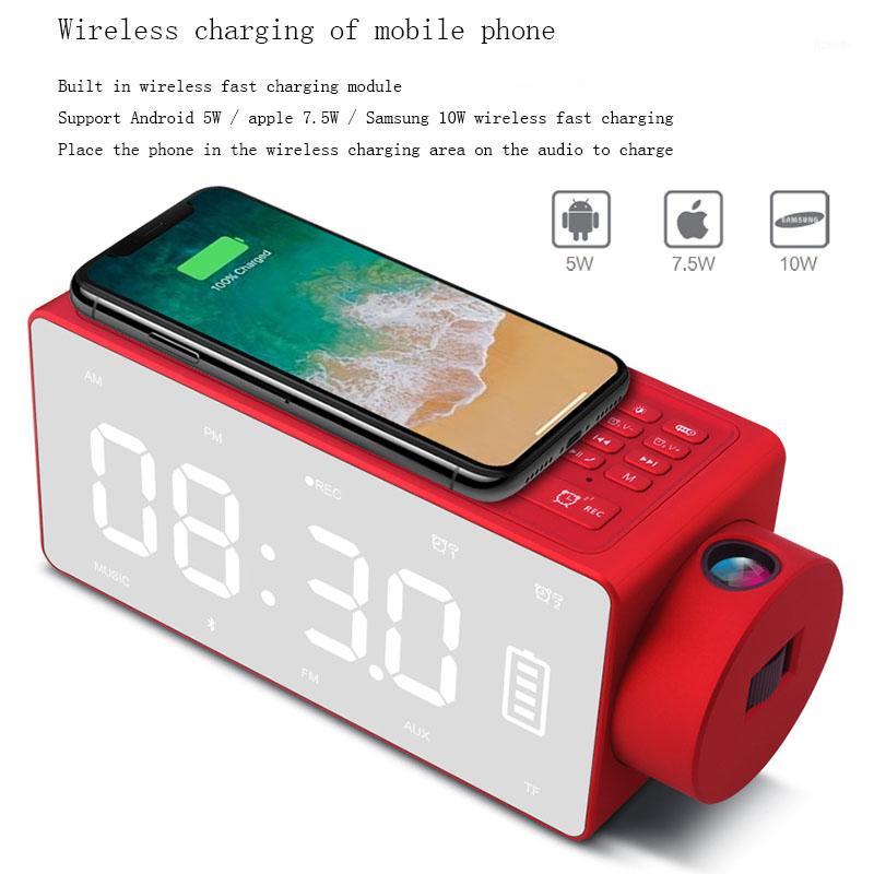 Multi function LED digital clock Bluetooth clock speaker audio radio wireless charging alarm home projector1
Multi function LED digital clock Bluetooth clock speaker audio radio wireless charging alarm home projector1