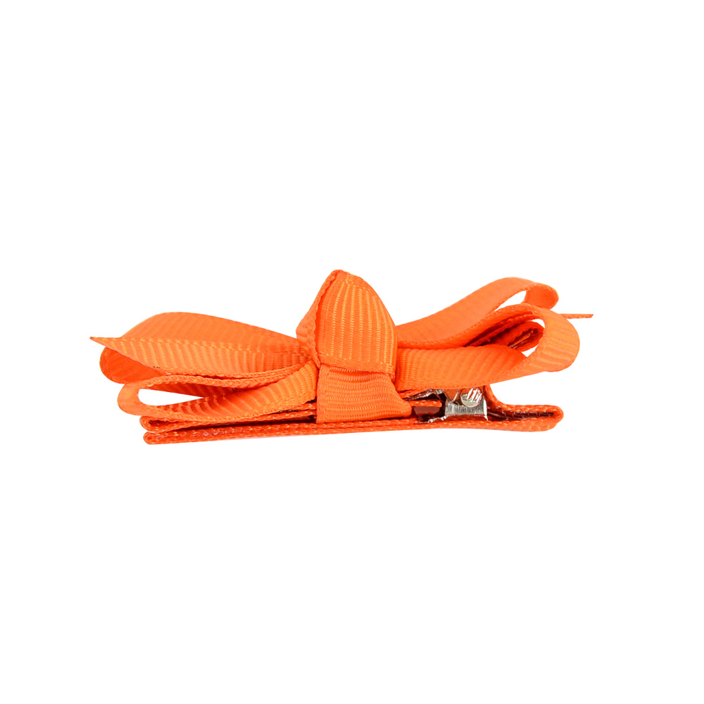20Pcs/lot Small Mini Solid Bow Hairgrips Sweet Whole Wrapped Safety Clips Kids Hair pins Hair Accessories 737