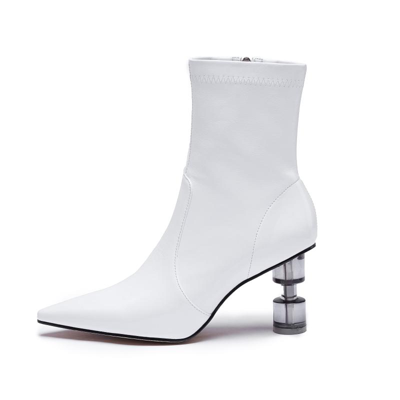 Kmeioo women fashion ankle boots winter new style pointed toe high heels back zipper patent leather lady booties, Ivory
Kmeioo women fashion ankle boots winter new style pointed toe high heels back zipper patent leather lady booties, Ivory