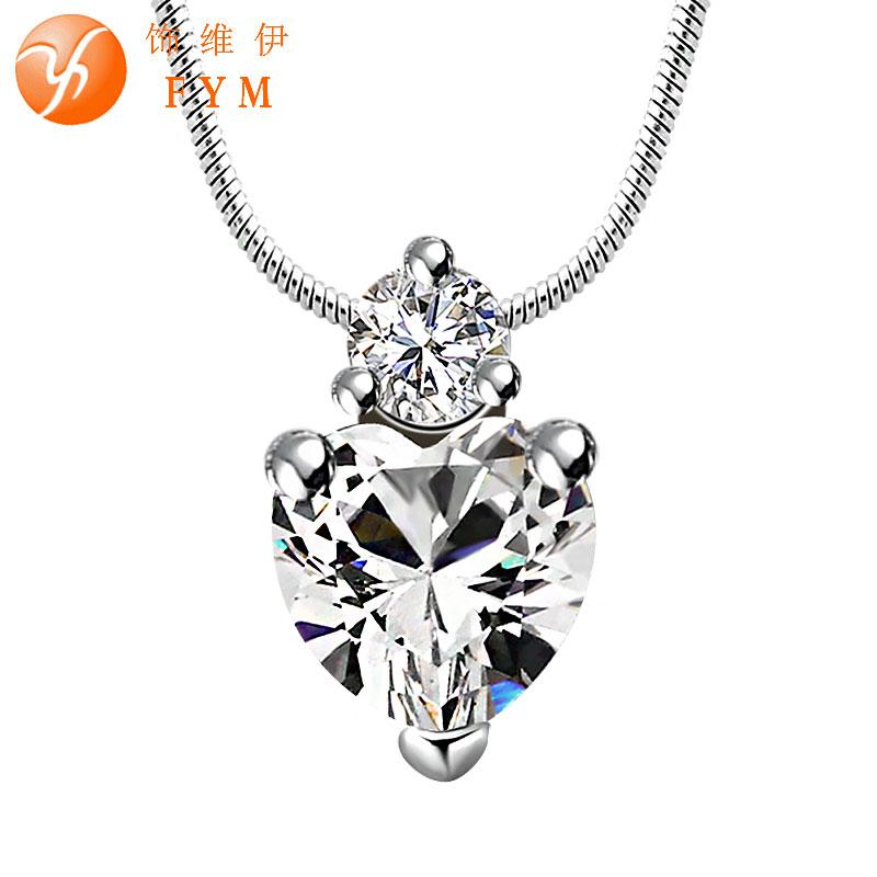 FYM Hot Silver Color Crystal Cubic Zirconia Necklace Heart Pendant Wedding Necklaces for Young Girls Chain Statement Necklace
FYM Hot Silver Color Crystal Cubic Zirconia Necklace Heart Pendant Wedding Necklaces for Young Girls Chain Statement Necklace