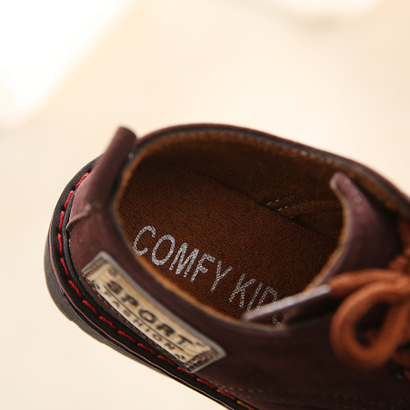 Comfy kids new arrivals leather child shoes fashion soft bottom baby boys leather shoes size 21-25 flat with boys shoes 201128