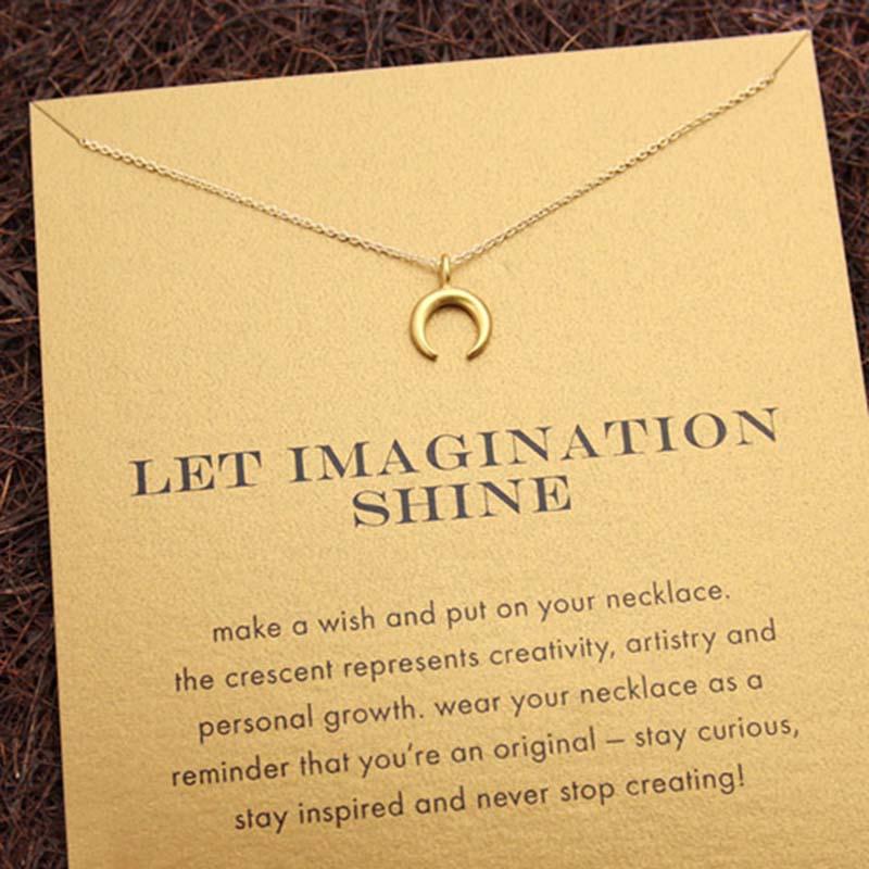 Trendy Gold Silver Color Chain Moon Necklace Simple Tiny Horn Shape Pendant Necklaces for Women Girl collar
Trendy Gold Silver Color Chain Moon Necklace Simple Tiny Horn Shape Pendant Necklaces for Women Girl collar