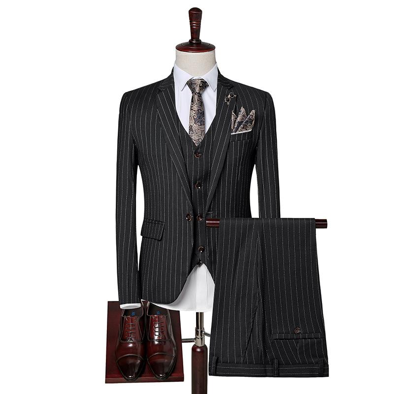 Loldeal 2020 Striped Men Suit 3 Pieces Black Blue Suits Single Button Wedding Party Dress Business Casual Style Slim Fit
Loldeal 2020 Striped Men Suit 3 Pieces Black Blue Suits Single Button Wedding Party Dress Business Casual Style Slim Fit