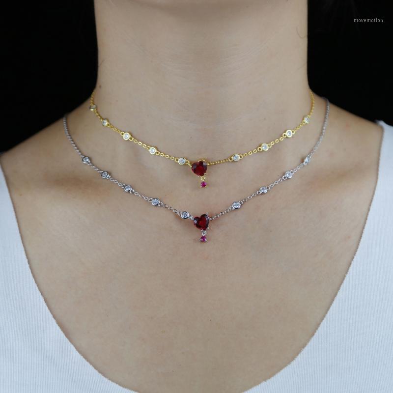 New arrived delicate gold silver color Red heart pendant necklace with clear CZ for women girl Trendy Valentine's Day jewelry1
New arrived delicate gold silver color Red heart pendant necklace with clear CZ for women girl Trendy Valentine's Day jewelry1