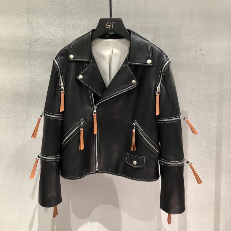 Women' Real Sheepskin Top Quality Genuine Leather Coat Fashion Jackets Lady 2020 New Arrival, Black
Women' Real Sheepskin Top Quality Genuine Leather Coat Fashion Jackets Lady 2020 New Arrival, Black