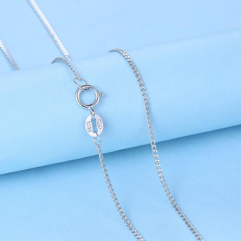 Elegant Sweater chain Necklace 1 mm 40CM/45CM length Solid 925 Sterling Silver Wedding Chain Necklace White Gold Color
Elegant Sweater chain Necklace 1 mm 40CM/45CM length Solid 925 Sterling Silver Wedding Chain Necklace White Gold Color