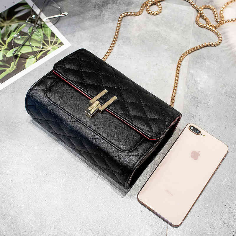 Handbag 2021 Women's Bag Trend Lingge Chain Small Square Single Shoulder Messenger Pu 053