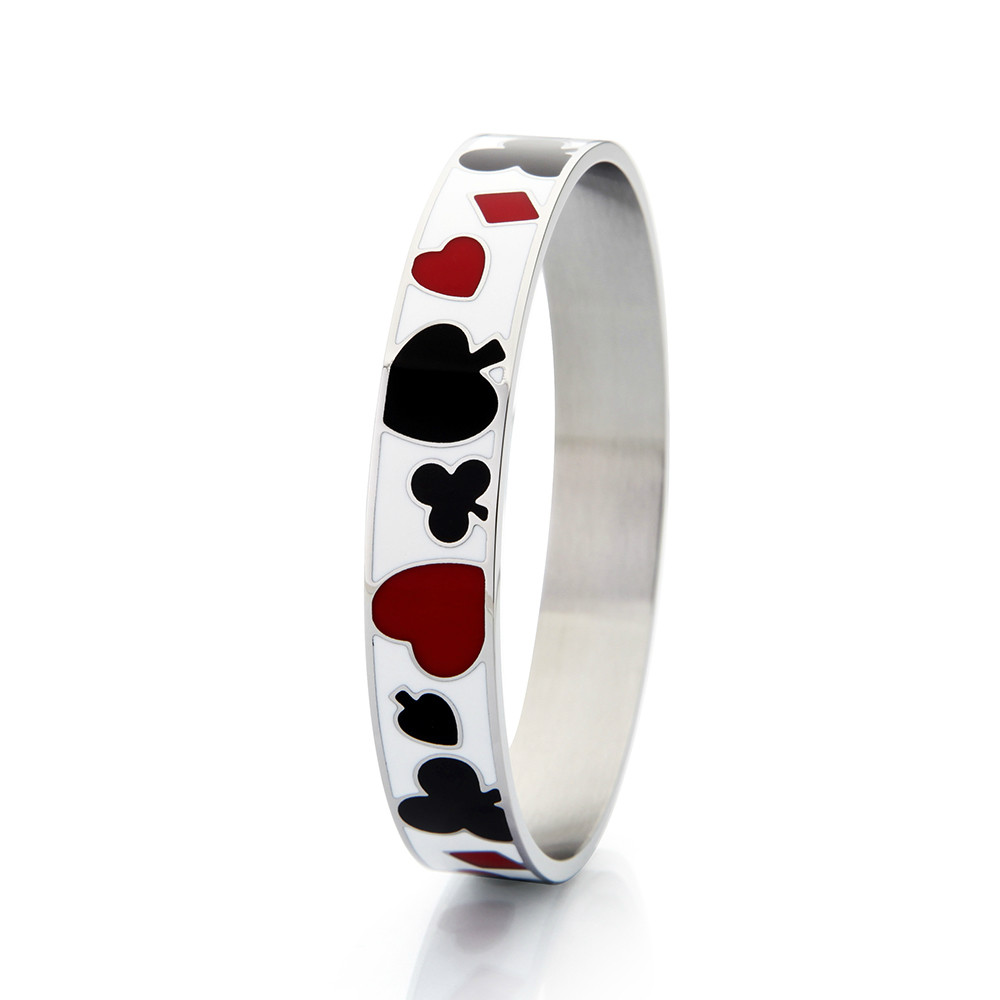 VAROLE Poker Icon 316 Stainless Steel Fashion Charm Bracelets For Women Enamel Bracelets & Bangles Christmas Jewelry Gift Pulseiras
VAROLE Poker Icon 316 Stainless Steel Fashion Charm Bracelets For Women Enamel Bracelets & Bangles Christmas Jewelry Gift Pulseiras