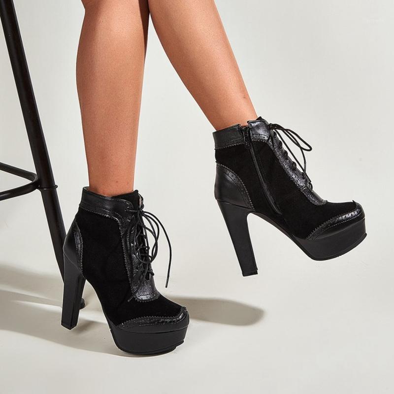 ORCHA LISA Women Ankle Boots Round Toe 12cm Square Heels Zip Lace-Up Patchwork Stylish Breathable Platform Size 43 Party C22211, Black
ORCHA LISA Women Ankle Boots Round Toe 12cm Square Heels Zip Lace-Up Patchwork Stylish Breathable Platform Size 43 Party C22211, Black
