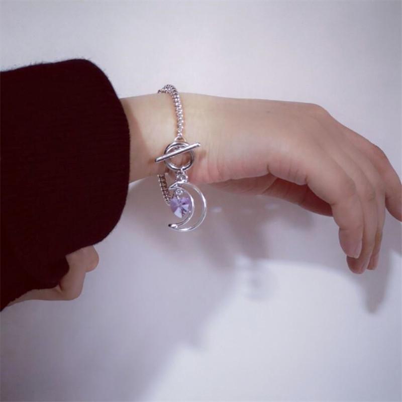 Japan and South Korea style women Openwork Moon Purple Crystal Sweetheart OT Buckle Bracelet best friends Bracelet jewellery
Japan and South Korea style women Openwork Moon Purple Crystal Sweetheart OT Buckle Bracelet best friends Bracelet jewellery
