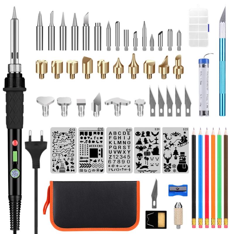 GEYOTAR Wood Burning Kit Carving Pyrography Pen Kit 60W Adjustable Temperature Soldering Iron Welding Wood Embossing Burning set
GEYOTAR Wood Burning Kit Carving Pyrography Pen Kit 60W Adjustable Temperature Soldering Iron Welding Wood Embossing Burning set