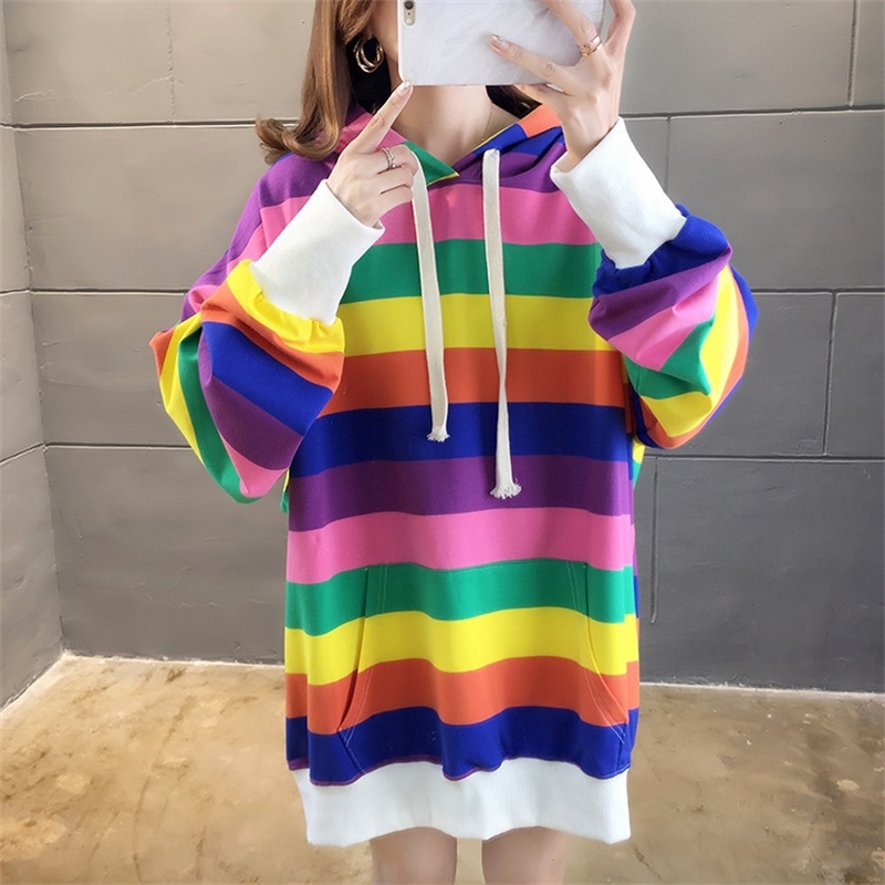 Hoodies for spring Planet Print GRAY22 Solid Loose women autumn sweatershirt female 201102