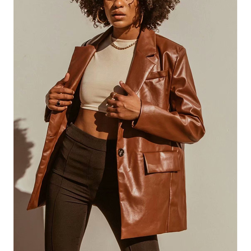 2021 New Pu Women Leather Autumn Oversized Coat Fashion Streetwear Classical Female Jacket Esthetic Gothic Vintage Outfit 4fjy, Picture
2021 New Pu Women Leather Autumn Oversized Coat Fashion Streetwear Classical Female Jacket Esthetic Gothic Vintage Outfit 4fjy, Picture