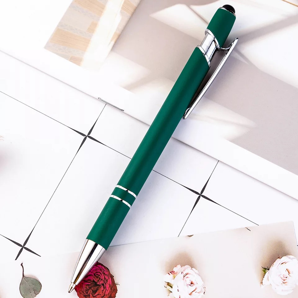 8PCSLot Promotion Ballpoint pen 2 in 1 Stylus Drawing Tablet Pens Capacitive Screen Touch Pen School Office Writing Stationery19591759