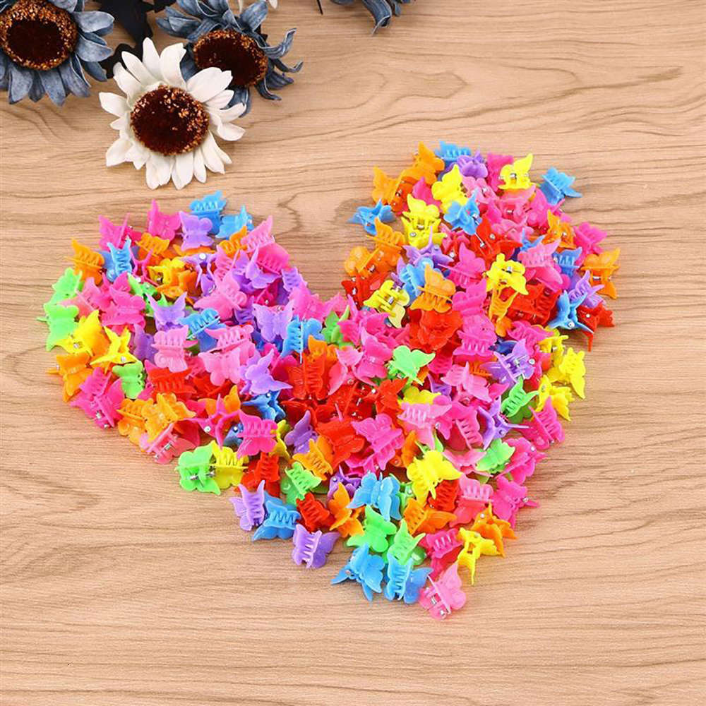 2050100pcs Butterfly Hair Clips Mixed Color Mini Hair Claws Barrettes Clamps Jaw Headwear Hair Styling Accessories Beauty Tool2159
