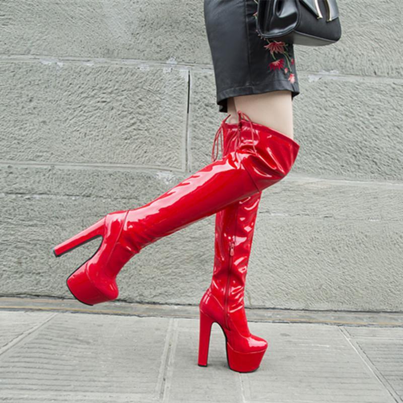 Women Platform Over The Knee Boots Sexy 17CM Super High Heels Red Patent Leather Long Boots Woman 2020 Winter Black Shoes1, 1 red
Women Platform Over The Knee Boots Sexy 17CM Super High Heels Red Patent Leather Long Boots Woman 2020 Winter Black Shoes1, 1 red
