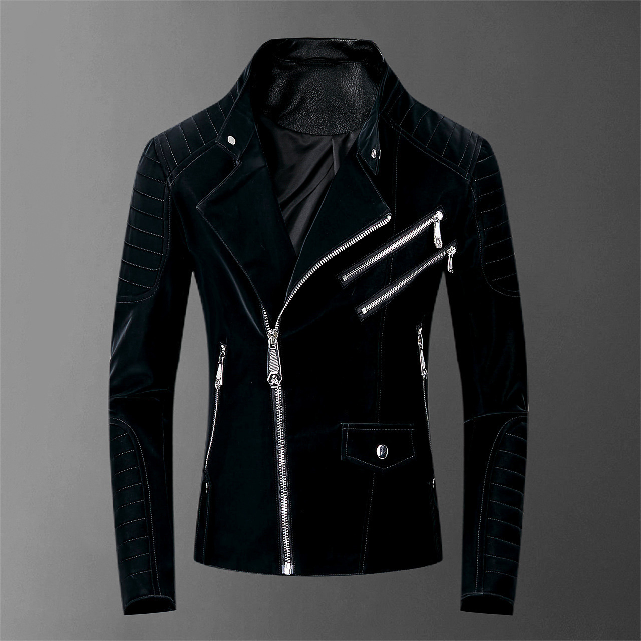 Skull Bonded Leather Red Jackets Men High Street Style Turn-down Neck Streetwear Mens Jackets and Coats Casacas Para Hombre 201130