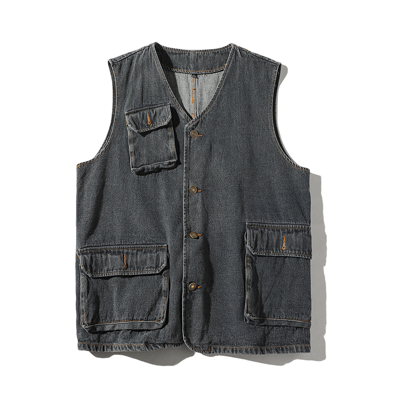 2021 New Fashion Denim Vests for Spring Autumn Black Blue Men's Multi-pocket Photography Vest Men Casual Reporter Director Military Oi3r, Mj02 1
2021 New Fashion Denim Vests for Spring Autumn Black Blue Men's Multi-pocket Photography Vest Men Casual Reporter Director Military Oi3r, Mj02 1
