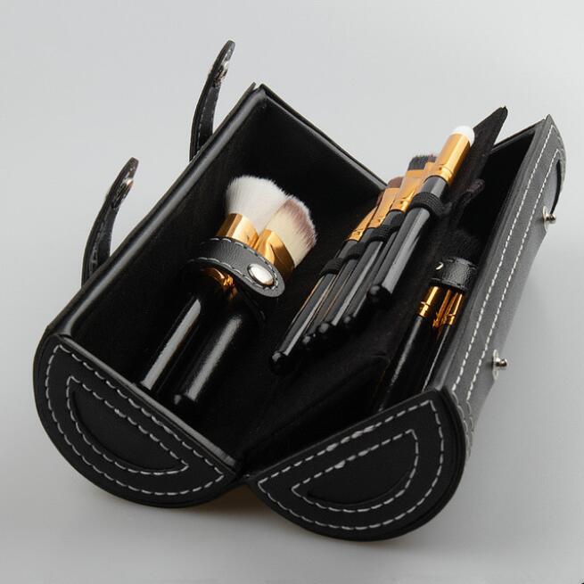 Hot M 9 Pcs Makeup Brushes Set Kit Travel Beauty Professional Wood Handle Foundation Lips Cosmetics Makeup Brush with Holder Cup Case