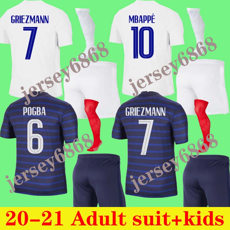 adult Kids kit 2021 soccer jersey maillots football maillot equipe de 20 21 BENZEMA MBAPPE GRIEZMANN KANTE POGBA +socks, White
adult Kids kit 2021 soccer jersey maillots football maillot equipe de 20 21 BENZEMA MBAPPE GRIEZMANN KANTE POGBA +socks, White