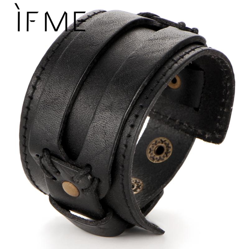 IF ME Fashion Men Leather Bracelet Open Cuff Rope Bangles & Bracelet Double Wide Black Brown Color Vintage Punk Unisex Jewelry
IF ME Fashion Men Leather Bracelet Open Cuff Rope Bangles & Bracelet Double Wide Black Brown Color Vintage Punk Unisex Jewelry