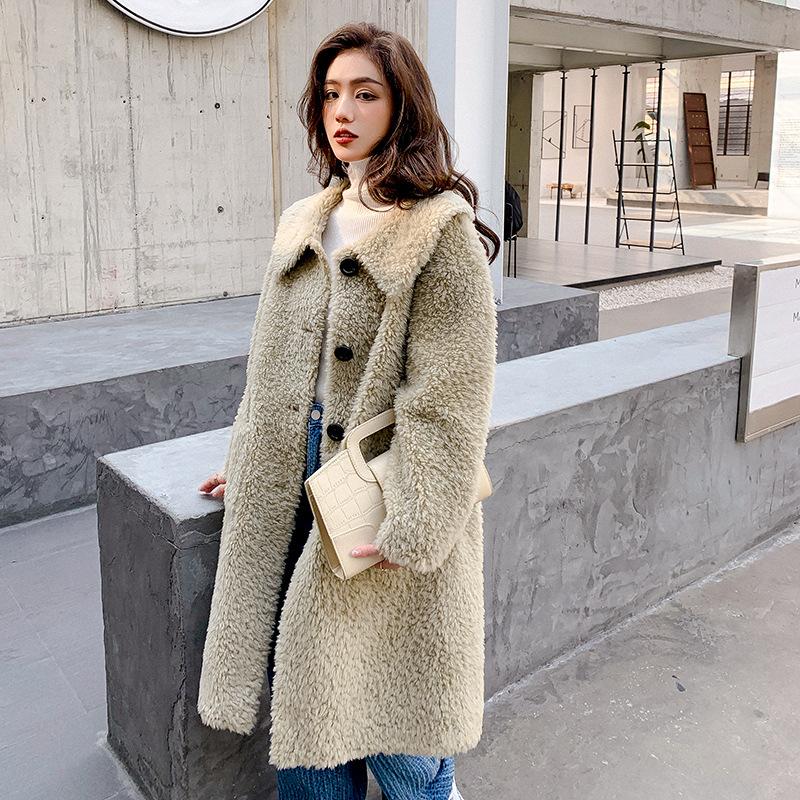 Simple Wool Cashmere Coat Women' Autumn Winter Fashion New Fur Jacket Loose Long Leisure Thick Warm Turn-down Collar Outwear, Beige
Simple Wool Cashmere Coat Women' Autumn Winter Fashion New Fur Jacket Loose Long Leisure Thick Warm Turn-down Collar Outwear, Beige