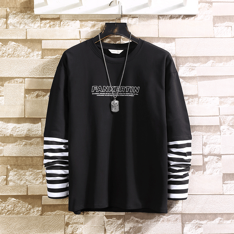 Men's Crewneck Sweatshirt Men 2020 Fake 2 Pieces Patchwork Striped Japanese Streetwear Hip Hop Black Hoodies Men, White sweatshirt men
Men's Crewneck Sweatshirt Men 2020 Fake 2 Pieces Patchwork Striped Japanese Streetwear Hip Hop Black Hoodies Men, White sweatshirt men