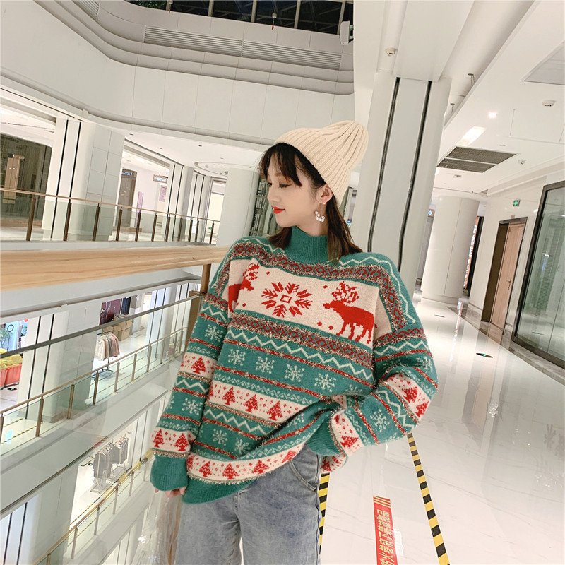 2021 Red Christmas Sweaters for Woman Elk Turtleneck Released Jumpers New Autumn Oversized Fashion Pullover Luxrex Outerwear KOP2
2021 Red Christmas Sweaters for Woman Elk Turtleneck Released Jumpers New Autumn Oversized Fashion Pullover Luxrex Outerwear KOP2