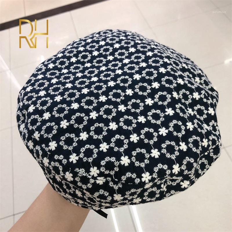 Spring Summer Women Berets Fashion Flower Embroidery Hat Female Vintage Painter Flat Cap RH1, White 
Spring Summer Women Berets Fashion Flower Embroidery Hat Female Vintage Painter Flat Cap RH1, White