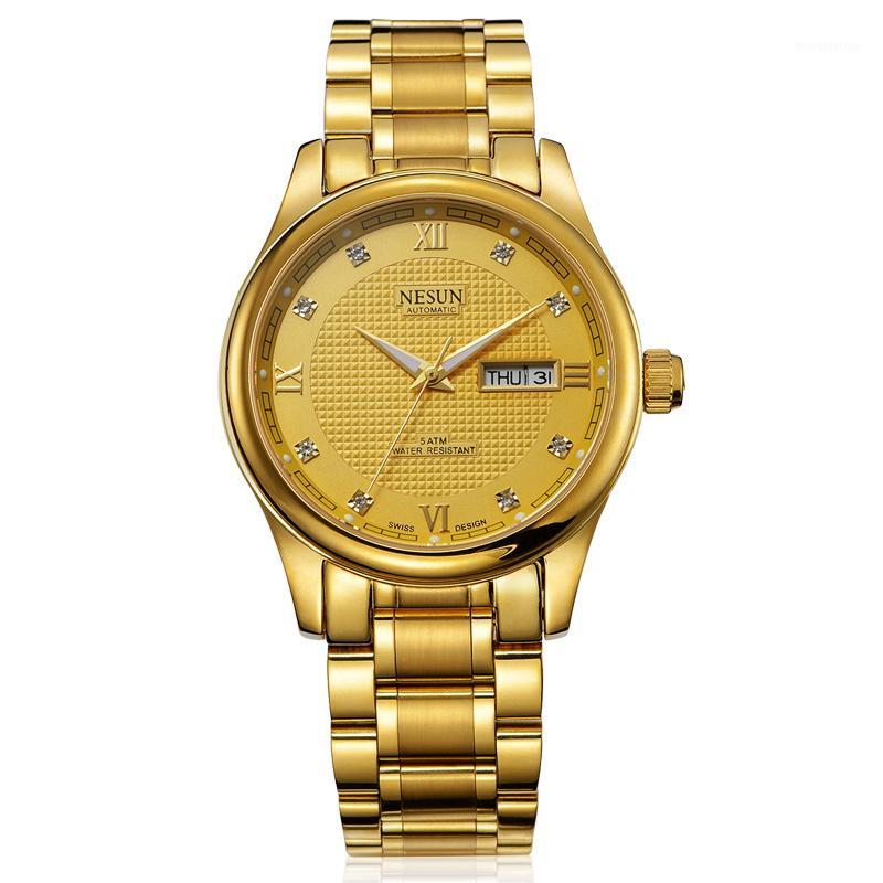 NESUN Brand Men's Watch Fashion Automatic Mechanical Watch Business Casual Luminous Waterproof Stainless Steel Watches1, Golden
NESUN Brand Men's Watch Fashion Automatic Mechanical Watch Business Casual Luminous Waterproof Stainless Steel Watches1, Golden