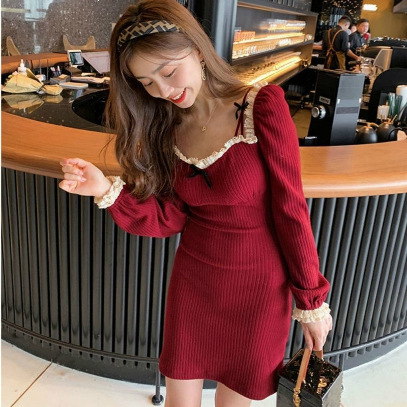 spring 2021 New female sweater knitted-out black chic ladies lace turtleneck square dress y245 68YL, Unkhongseunk
spring 2021 New female sweater knitted-out black chic ladies lace turtleneck square dress y245 68YL, Unkhongseunk