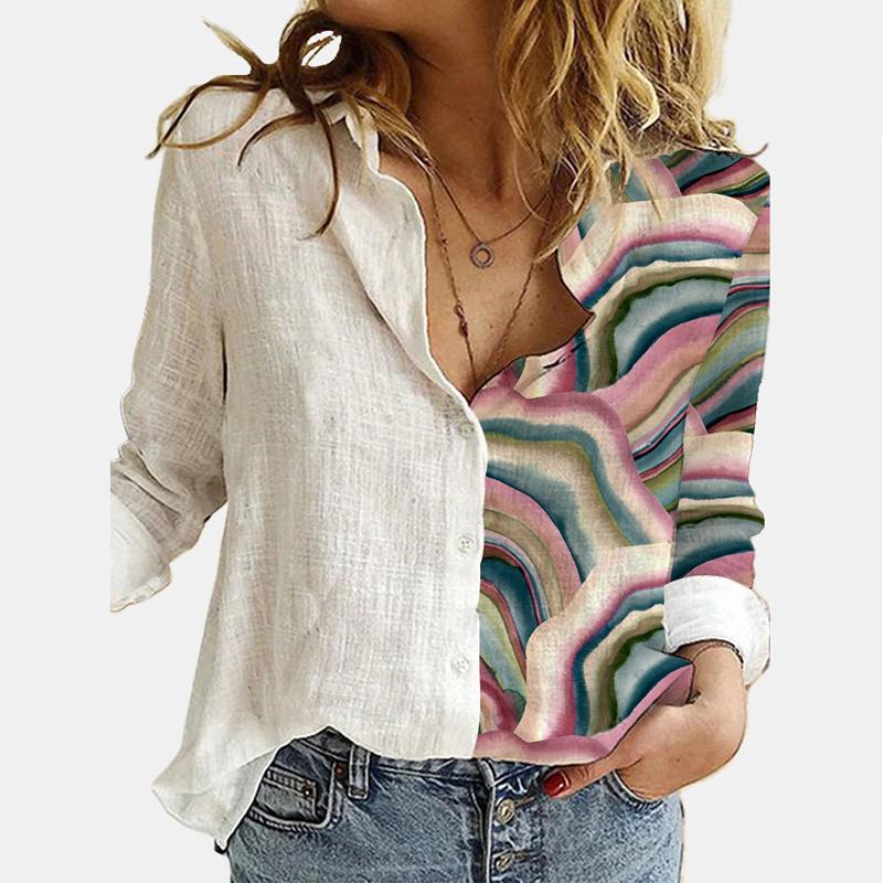 2020 Spring Autumn Elegant Turndown Tops Collar Long Sleeve Shirt Plus Size Lovely Print Casual Office Button Up Shirts, Black
2020 Spring Autumn Elegant Turndown Tops Collar Long Sleeve Shirt Plus Size Lovely Print Casual Office Button Up Shirts, Black