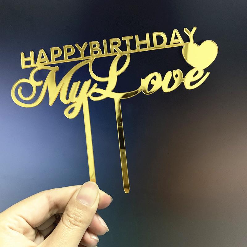 My Love Happy Birthday Cake Topper Acrylic Pink Gold Cupcake Topper For Baby Shower Lover Kids Birthday Party Cake Decorations
My Love Happy Birthday Cake Topper Acrylic Pink Gold Cupcake Topper For Baby Shower Lover Kids Birthday Party Cake Decorations