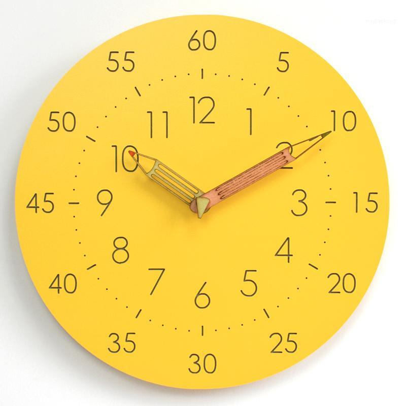 Yellow Wood Wall Clock for Kids Rooms Creative Wall Watch Study Clock Living Room Simple Relogio De Parede Home Decor XX60WC1
Yellow Wood Wall Clock for Kids Rooms Creative Wall Watch Study Clock Living Room Simple Relogio De Parede Home Decor XX60WC1