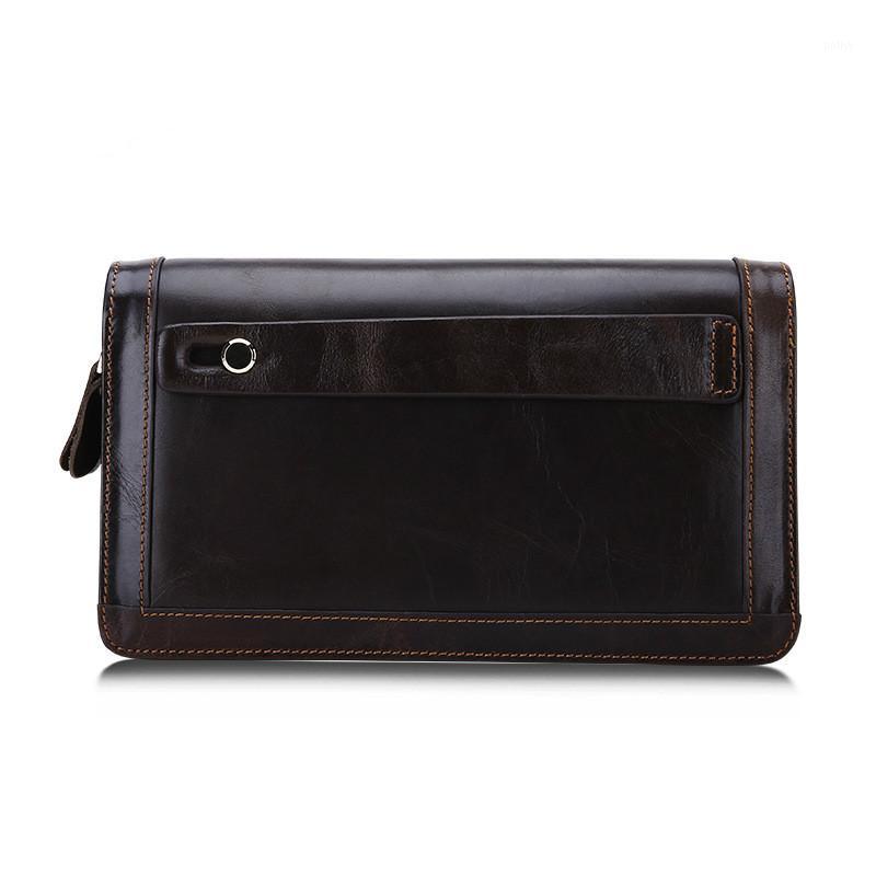 Double Zipper Genuine Leather Men Wallets with Phone Bag Vintage Long Clutch Phone Purses Large Capacity New Solid Brown1, Wristlet bag 
Double Zipper Genuine Leather Men Wallets with Phone Bag Vintage Long Clutch Phone Purses Large Capacity New Solid Brown1, Wristlet bag