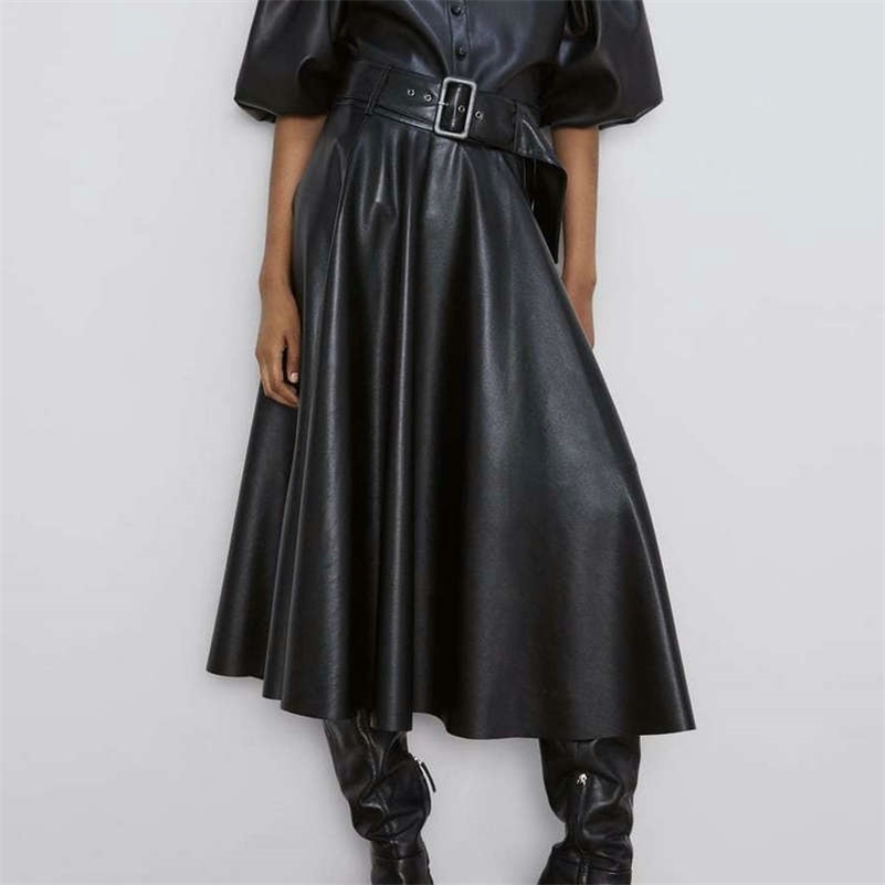 New Fashion Women Autumn Winter PU Faux Leather Skirts Lady High Waist A-line Midi Mid-calf Maxi Long Black Skirt With Belt Y200326, 1297g black
New Fashion Women Autumn Winter PU Faux Leather Skirts Lady High Waist A-line Midi Mid-calf Maxi Long Black Skirt With Belt Y200326, 1297g black