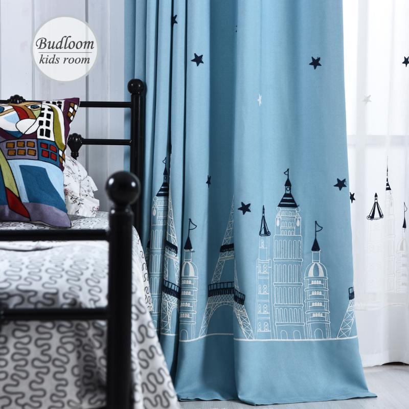 Cartoon Castle Tower Embroidered Curtains For Kids Room Blue Faux Linen Curtains For Baby Room Tulle Window Drapes, Tulle curtain
Cartoon Castle Tower Embroidered Curtains For Kids Room Blue Faux Linen Curtains For Baby Room Tulle Window Drapes, Tulle curtain