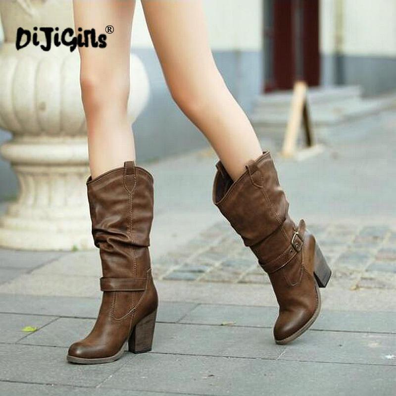 Winter Thick Heels Buckle Retro Women Half Boots Spring Autumn Fashion Lady Vintage Motorcycle Knight, Black
Winter Thick Heels Buckle Retro Women Half Boots Spring Autumn Fashion Lady Vintage Motorcycle Knight, Black