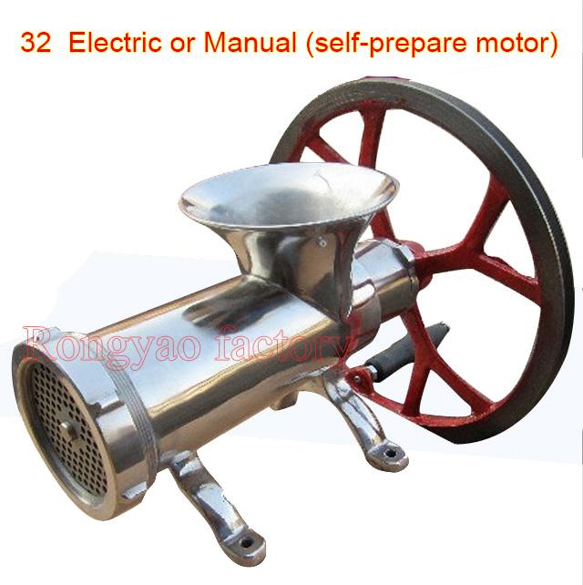 #32 304 Stainless Steel Mincer Manual Electric Mixer Meat Grinder Sausage Filler Tubes Heavy Duty Household Mincer