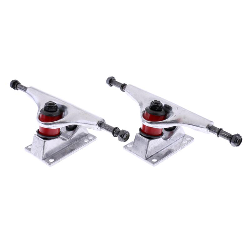 Skateboarding 2Pcs 5" Aluminium Alloy Longboard Skateboard Trucks Impact Resistance, Silver
Skateboarding 2Pcs 5" Aluminium Alloy Longboard Skateboard Trucks Impact Resistance, Silver