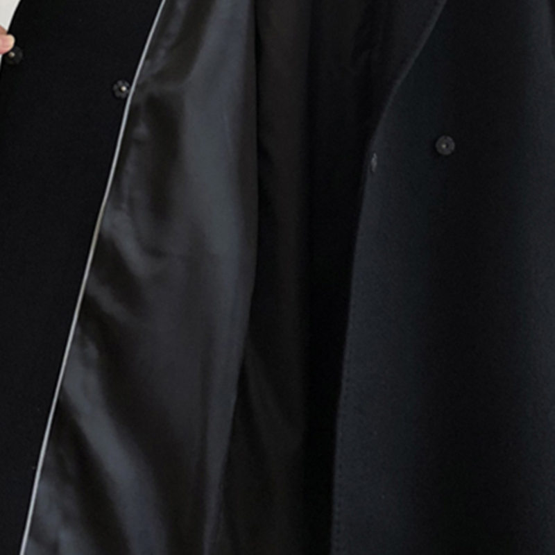 Woolen Autumn Winter Black Coat Women's Clothing Fashion Women Jacket Loose Belt Long Overcoat Female Casual Wool Coat 2