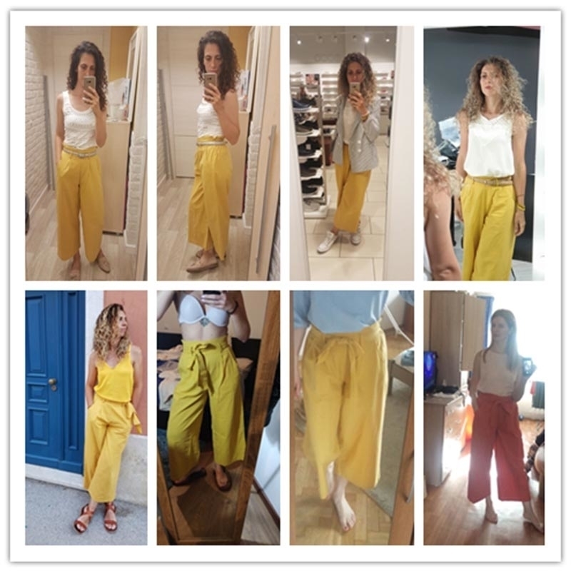 Nadafair Casual High Waist Straight Pant Women Belted Wide Leg Capris Trouser Spring Summer Ankle-length Pants Female T200319