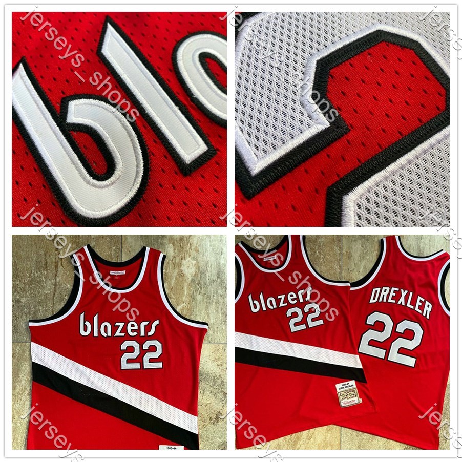 Mens Portland Trail Blazers Shirts Red Clyde Drexler 22 Mitchell & Ness Stitched Hardwoods Classics Basketball Jerseys, Black;red 
Mens Portland Trail Blazers Shirts Red Clyde Drexler 22 Mitchell & Ness Stitched Hardwoods Classics Basketball Jerseys, Black;red