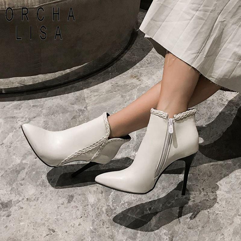 ORCHA LISA High Heel Boots for Woman Spring autumn ankle boots western booties large size 16 15 lady party work shoes, Balck velvet inside
ORCHA LISA High Heel Boots for Woman Spring autumn ankle boots western booties large size 16 15 lady party work shoes, Balck velvet inside