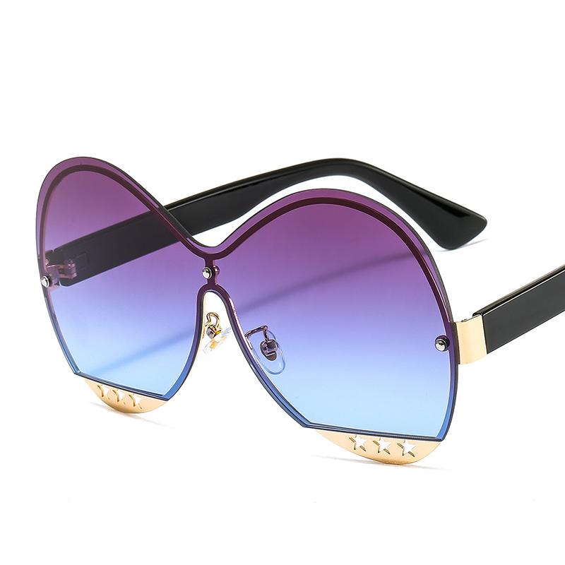 HBK Fashion Oversized Rimless Sunglasses Women Round Hollow Brand Design Sun Glasses One Piece Star Decoration Eyewear UV400
HBK Fashion Oversized Rimless Sunglasses Women Round Hollow Brand Design Sun Glasses One Piece Star Decoration Eyewear UV400