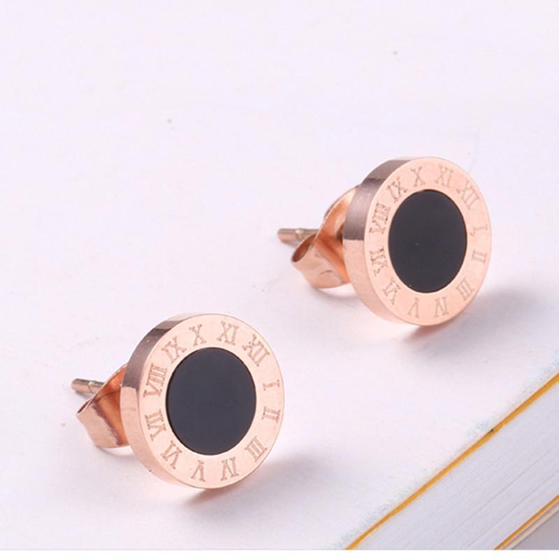 Stainless Steel Roman Numerals Stud Earrings Rose Gold Black Stone Earrings Jewelry For Women1
Stainless Steel Roman Numerals Stud Earrings Rose Gold Black Stone Earrings Jewelry For Women1