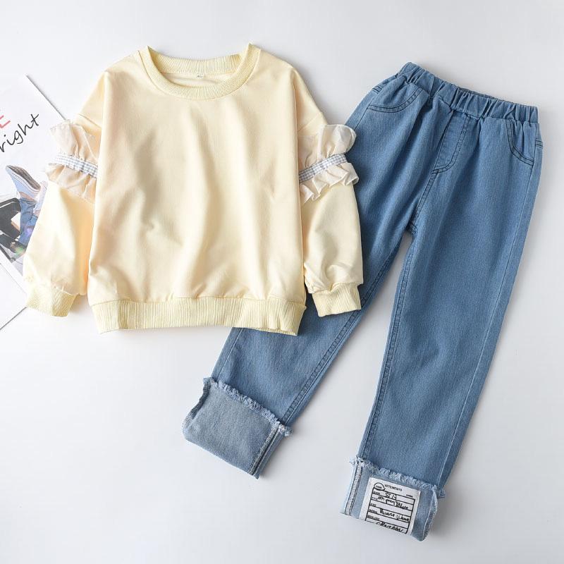 Keelorn Girls Active Clothing Sets 2020 New Fashion Teenagers Ruffles Top and Demin Pants Outfits Kids Sweet Clothes 4-13Y, Ay368 blue
Keelorn Girls Active Clothing Sets 2020 New Fashion Teenagers Ruffles Top and Demin Pants Outfits Kids Sweet Clothes 4-13Y, Ay368 blue