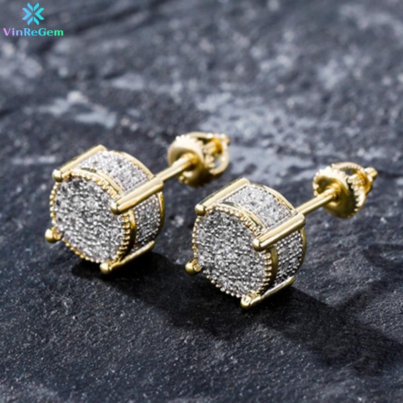 Stud Vinregem 925 Sterling Silver Created Moissanite Gemstone Party Unisex Full Diamond Ear Studs Earrings Fine Jewelry Wholesale, Golden;silver
Stud Vinregem 925 Sterling Silver Created Moissanite Gemstone Party Unisex Full Diamond Ear Studs Earrings Fine Jewelry Wholesale, Golden;silver