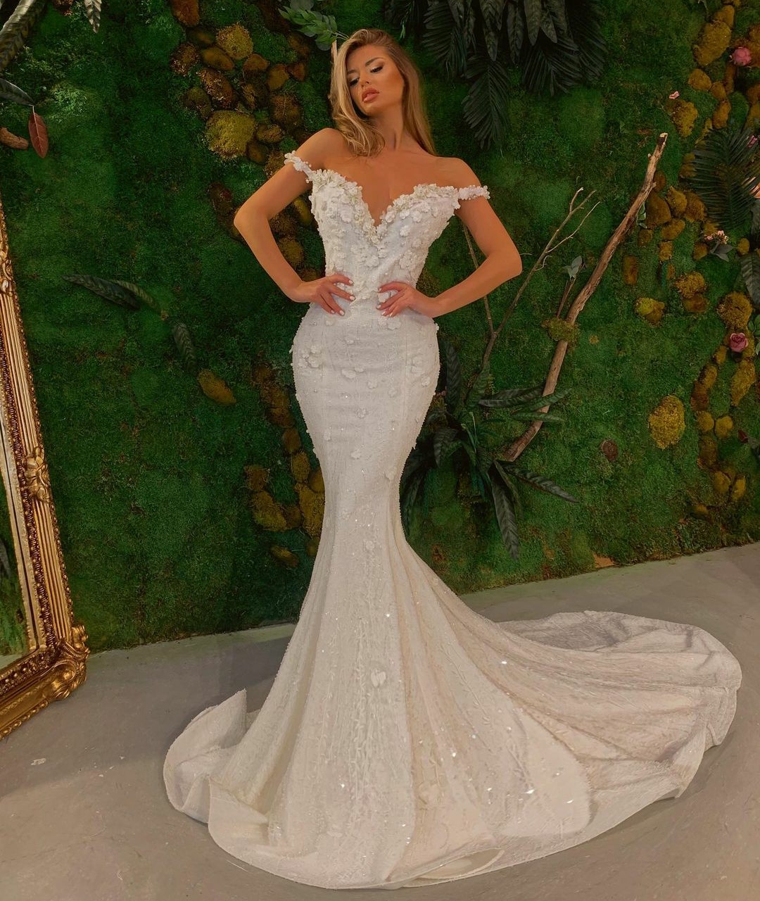 2020 Mermaid Wedding Dresses vestidos de novia Lace Appliqued Off Shoulder Bridal Gowns Custom Made robes de mariée